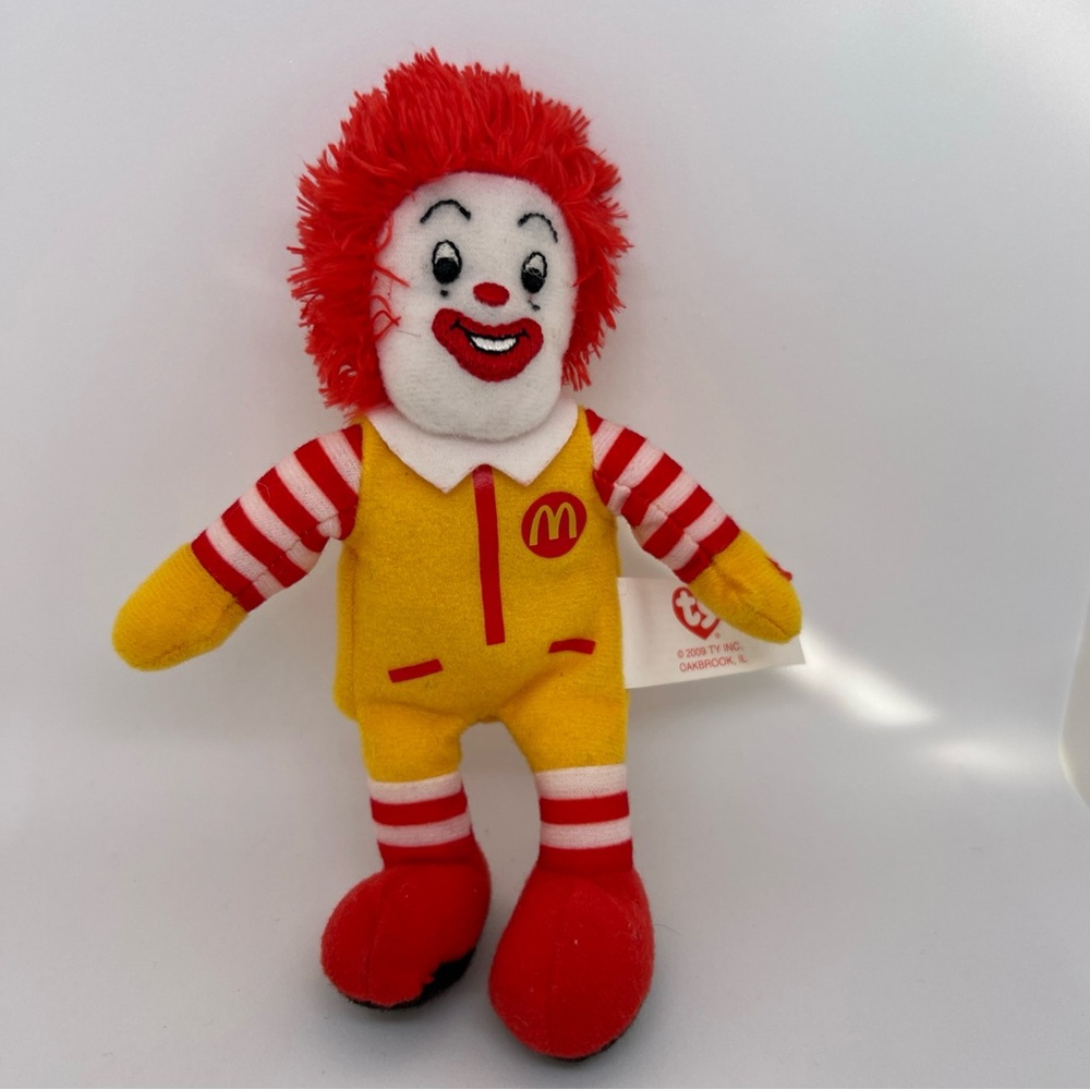 2009 Ronald Mcdonald Plush Doll By Ty Vintage Collector NWOT